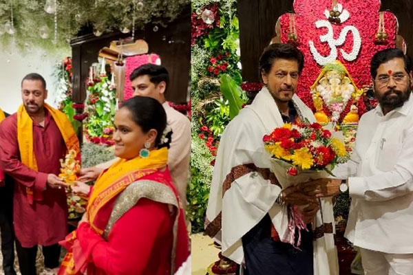बप्पा के दर्शन पर संग दिखे सलमान और शाहरुख