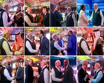 BRICS में डिनर के दौरान PM Modi की विश्व नेताओं के साथ ताजा तस्वीरें