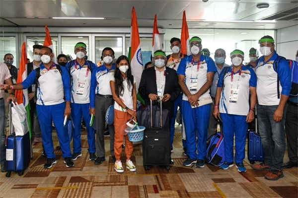 भारतीय ओलंपिक दल भव्य स्वागत